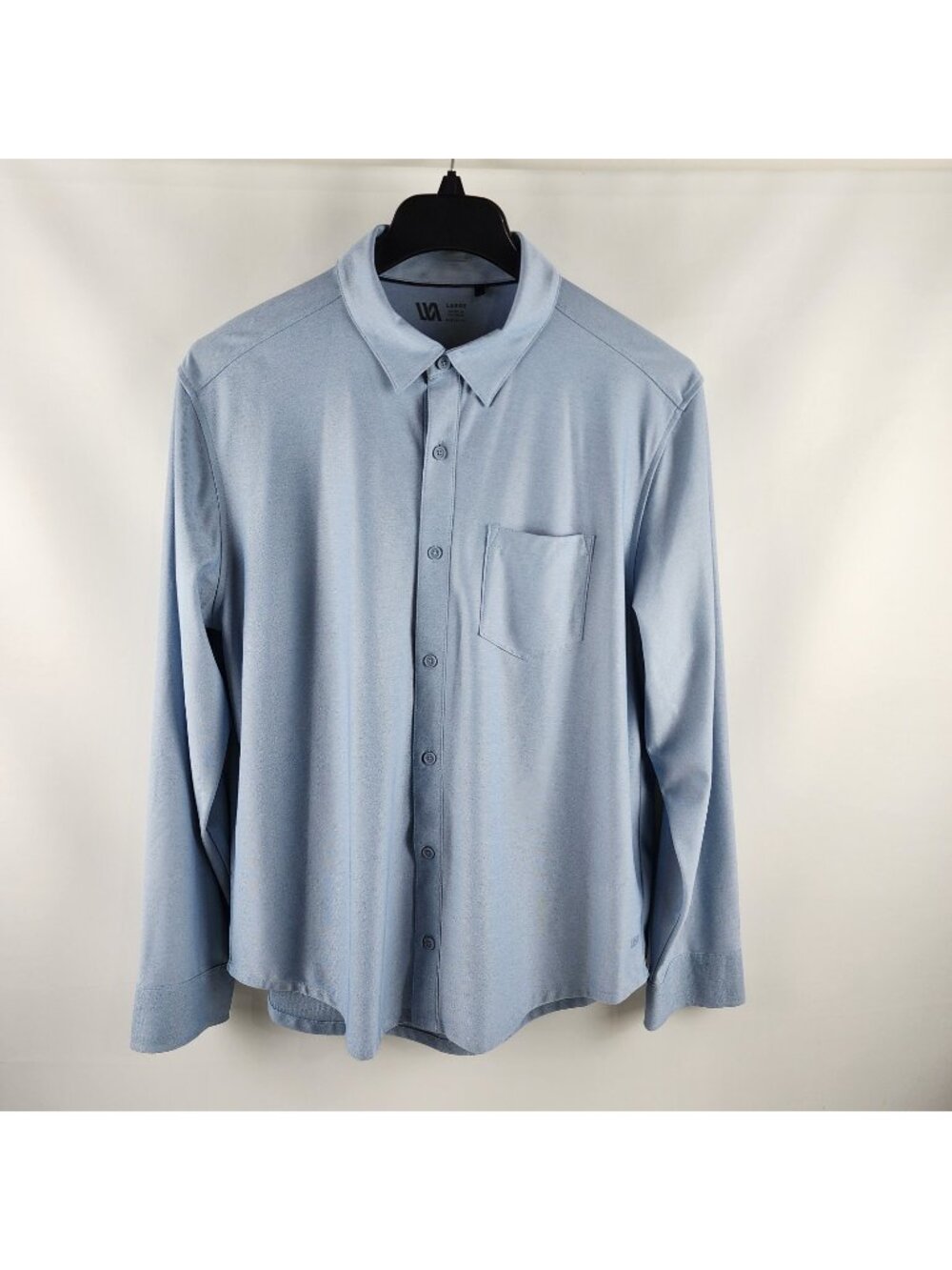 VRST Shirt Mens Large Blue L/S Button Up Front Pocket